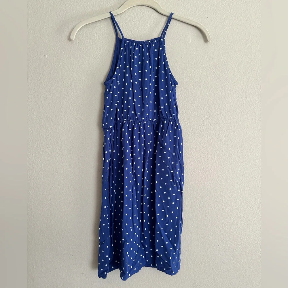 Old Navy Blue Polka Dot Kids Casual Dress
